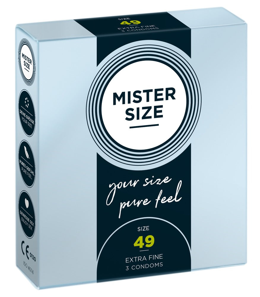 Mister Size 49 mm · ultratenké latexové kondomy (3 ks)