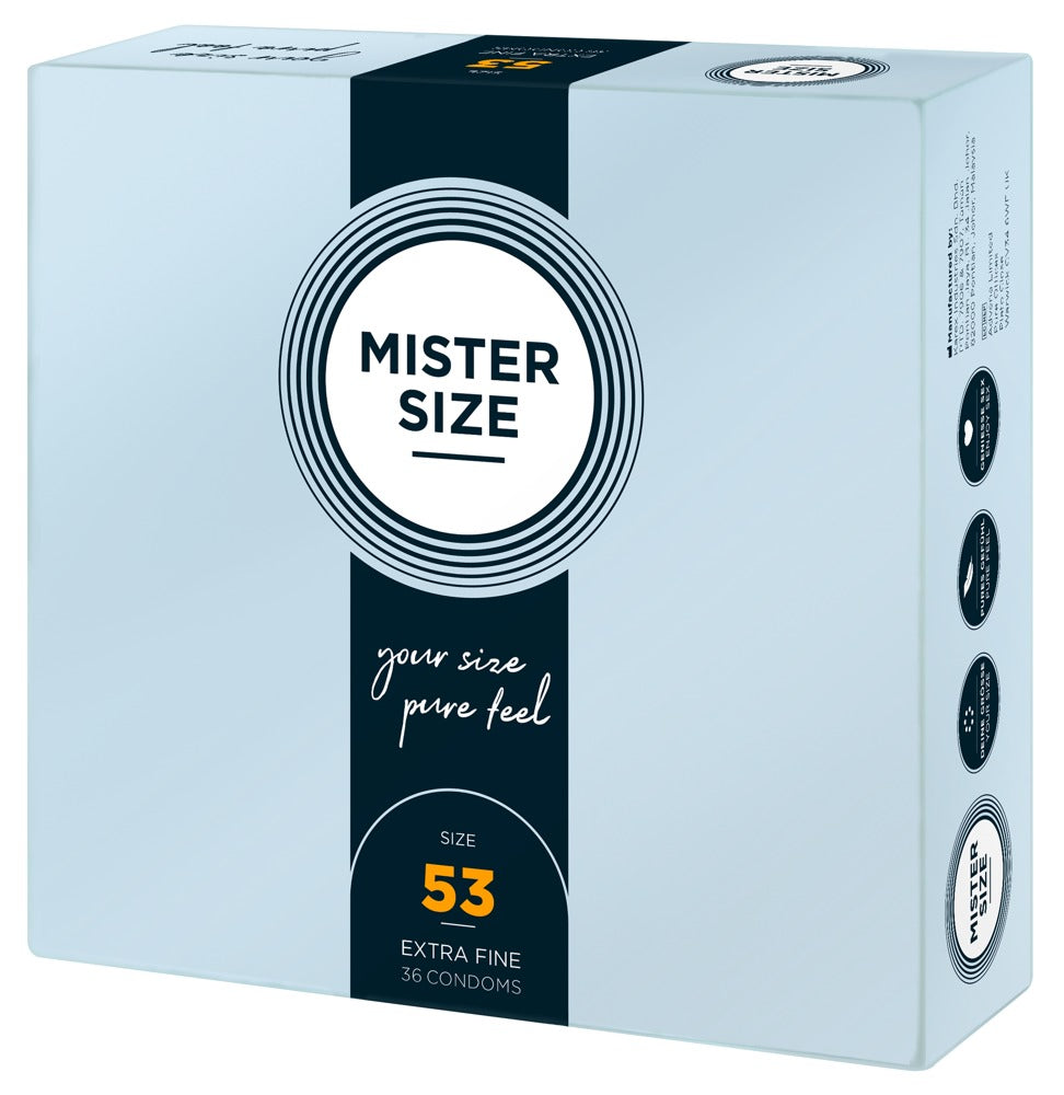 Mister Size 53 mm · ultratenké latexové kondomy (36 ks)