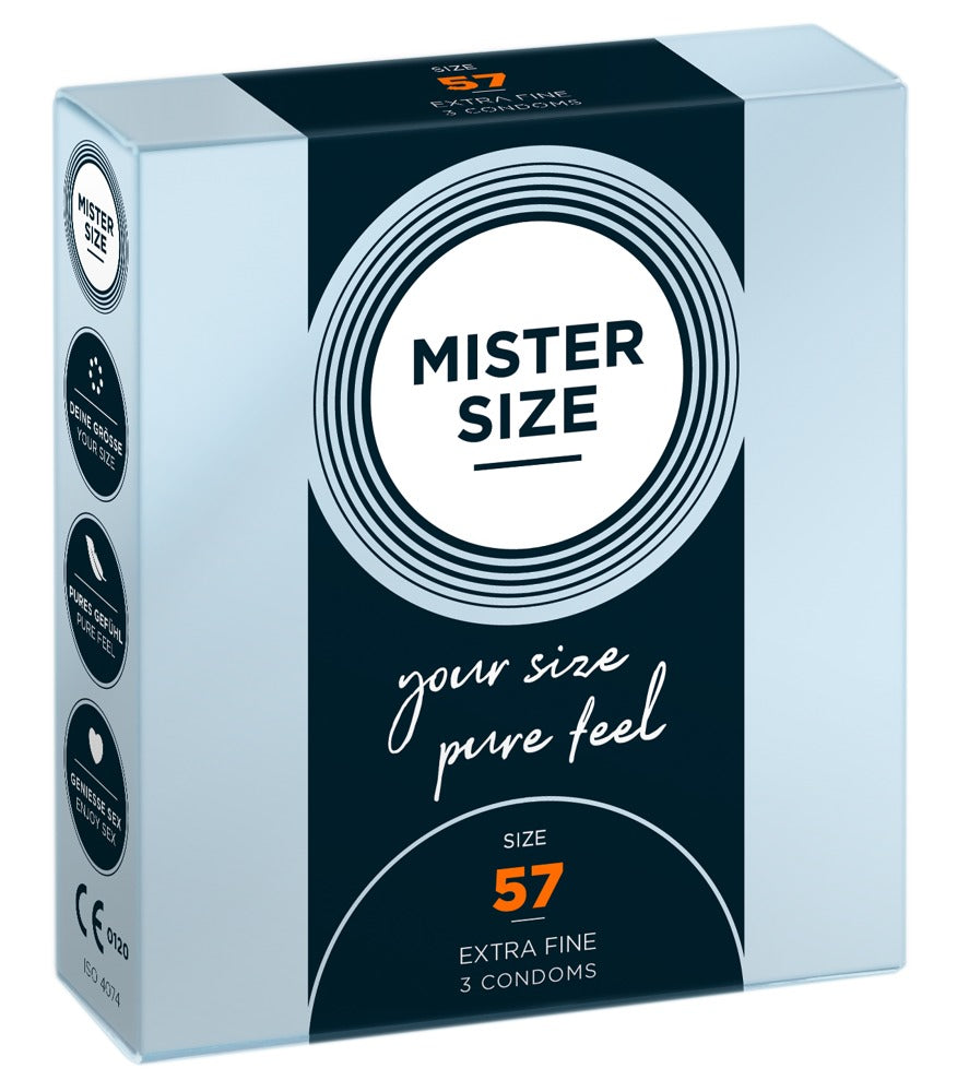 Mister Size 57 mm · ultratenké latexové kondomy (3 ks)