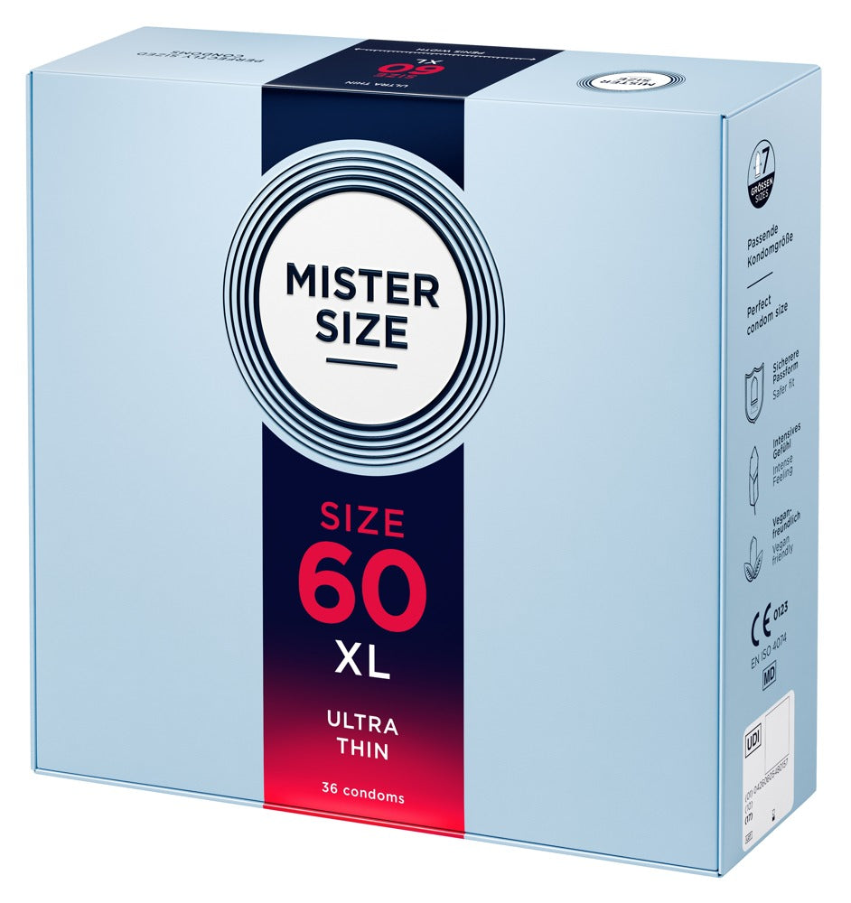 Mister Size 60 mm · ultratenké latexové kondomy (36 ks)