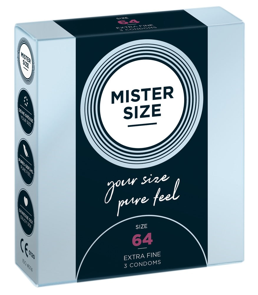 Mister Size 64 mm · ultratenké latexové kondomy XL (3 ks)