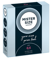 Mister Size 64 mm · ultratenké latexové kondomy XL (3 ks)