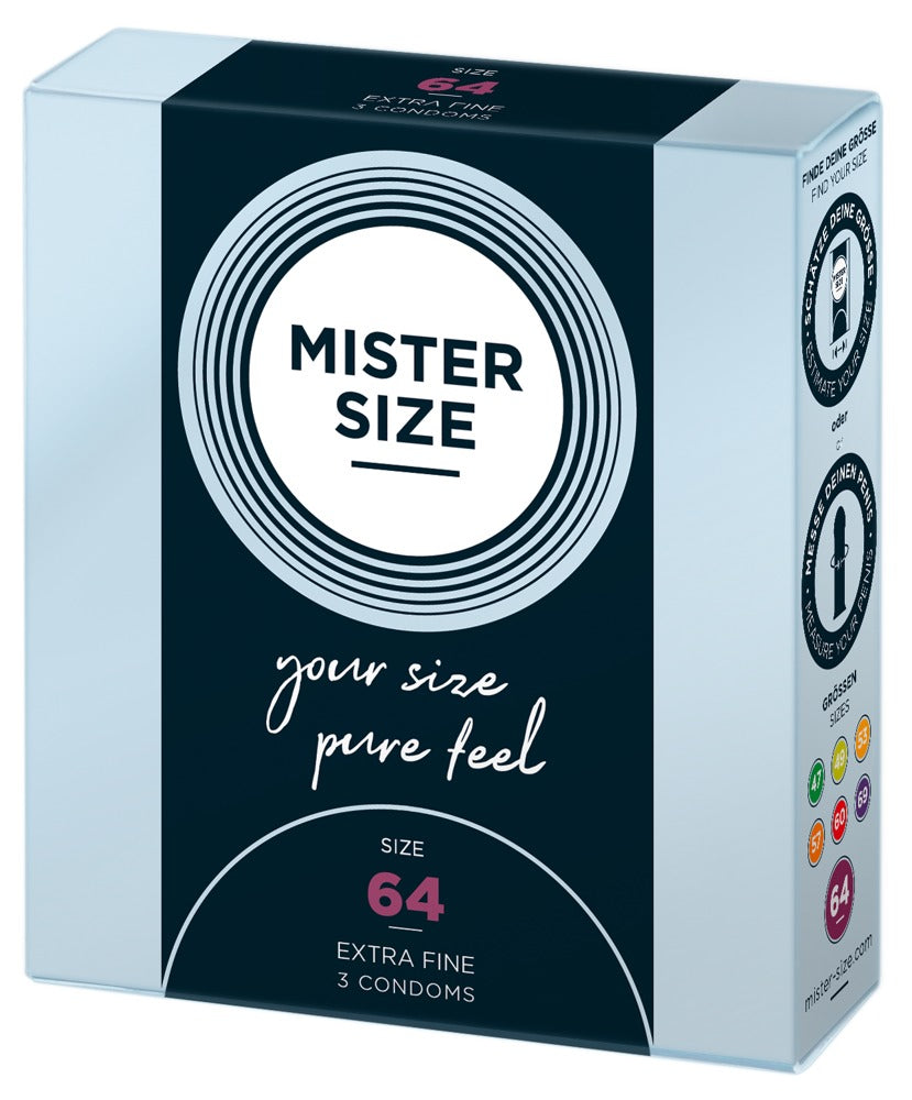 Mister Size 64 mm · ultratenké latexové kondomy XL (3 ks)