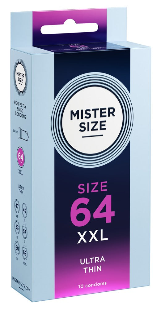 Mister Size 64 mm · ultratenké latexové kondomy XL (10 ks)
