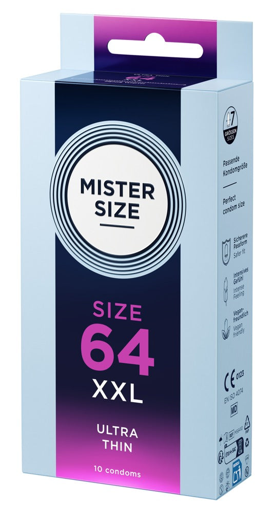 Mister Size 64 mm · ultratenké latexové kondomy XL (10 ks)