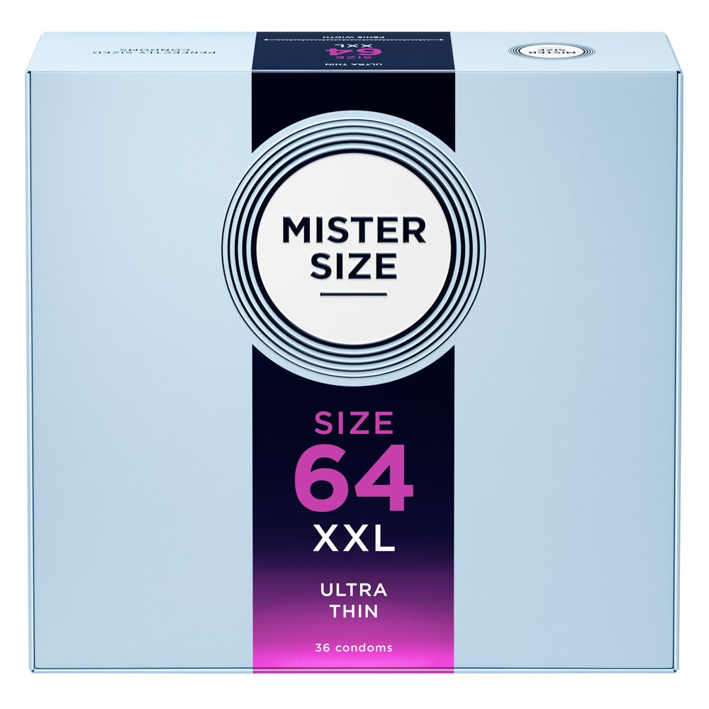 Mister Size 64 mm · ultratenké latexové kondomy XL (36 ks)