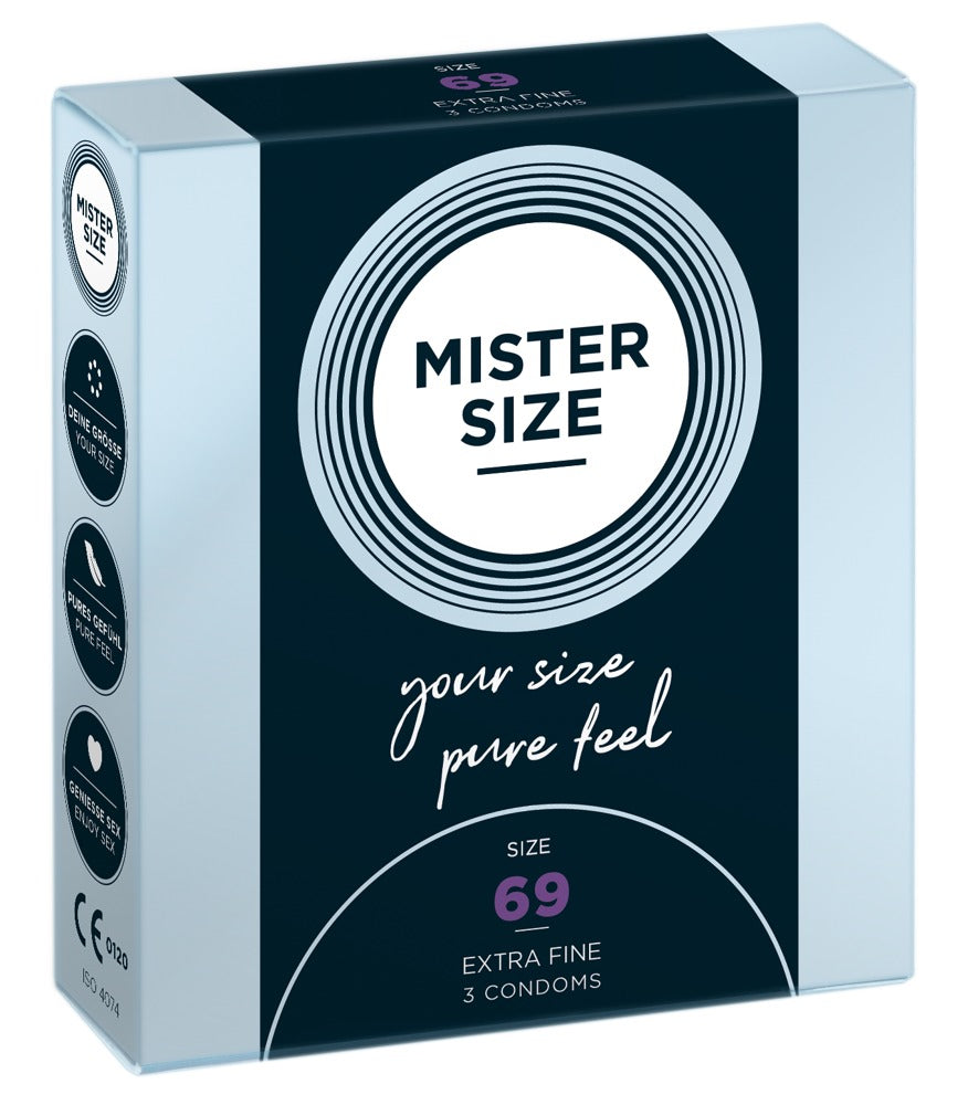 Mister Size 69 mm · ultratenké latexové kondomy XXL (3 ks)