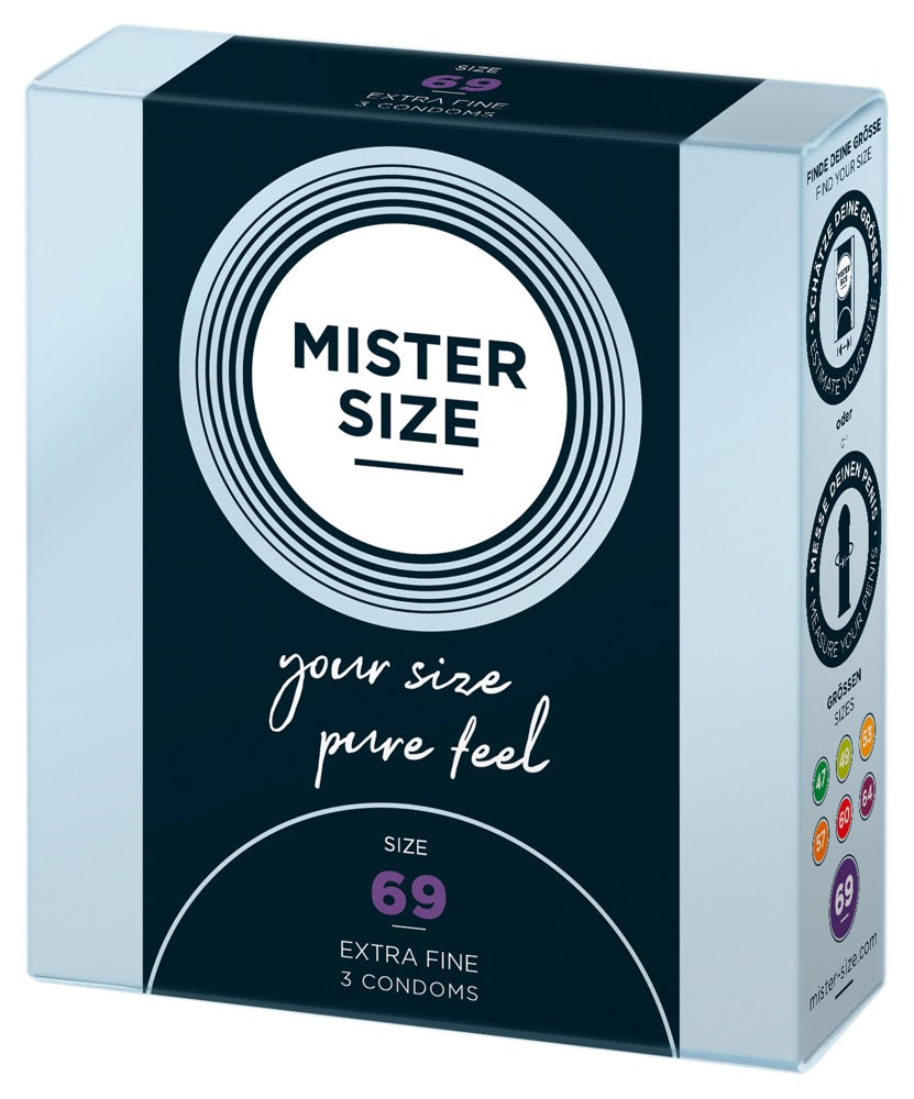 Mister Size 69 mm · ultratenké latexové kondomy XXL (3 ks)
