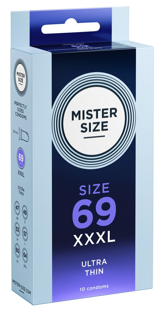 Mister Size 69 mm · ultratenké latexové kondomy XXL (10 ks)