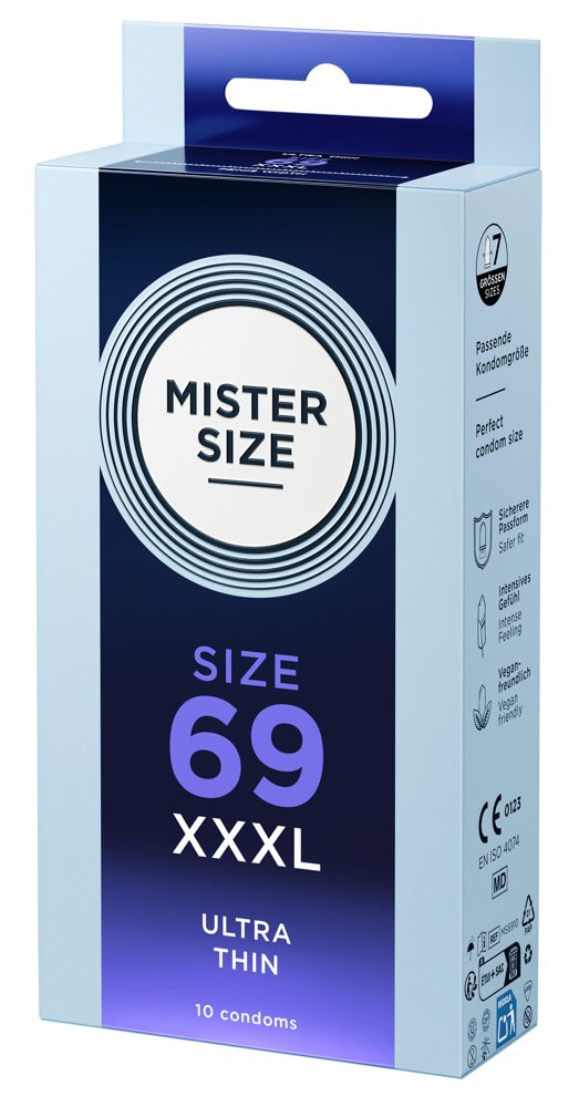 Mister Size 69 mm · ultratenké latexové kondomy XXL (10 ks)