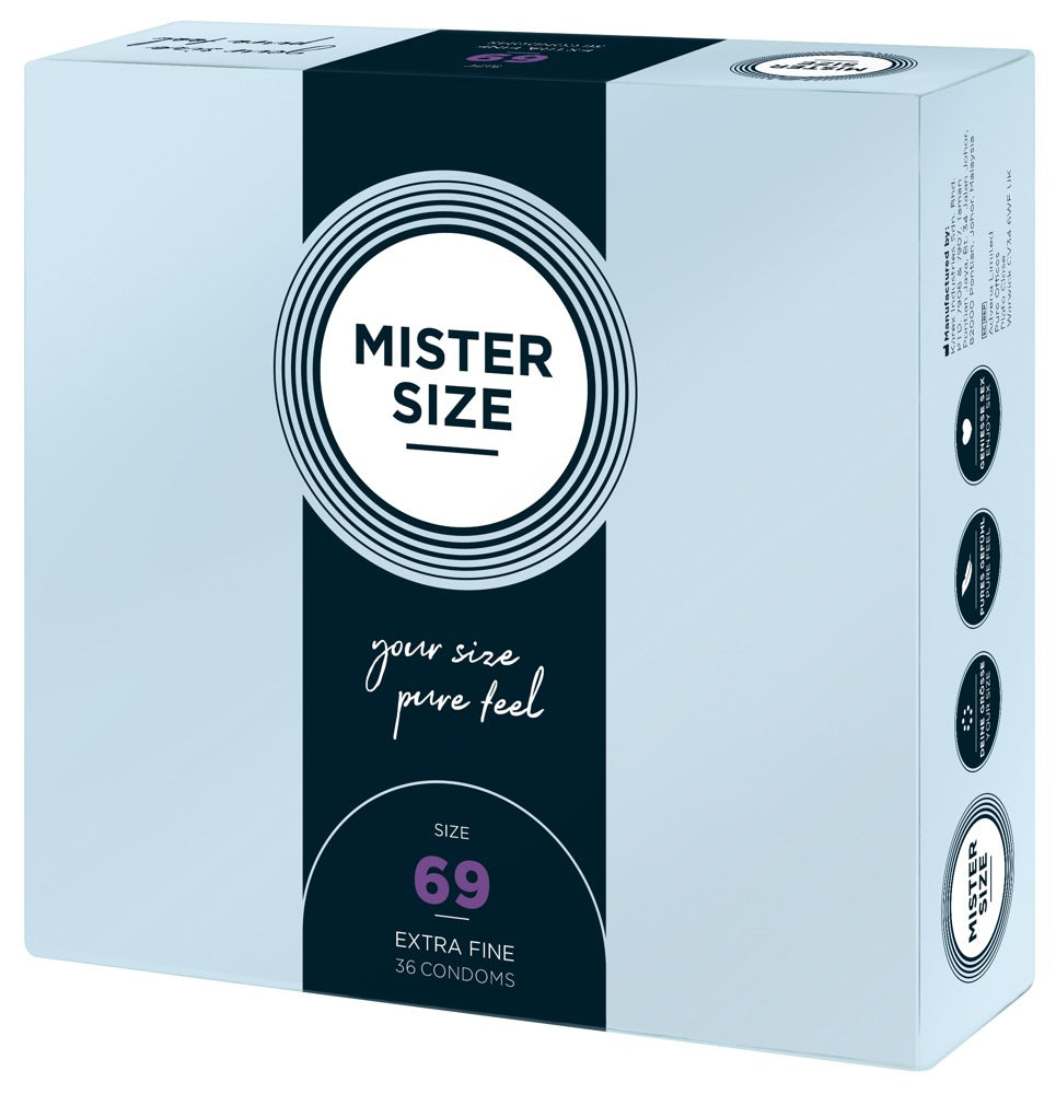 Mister Size 69 mm · ultratenké latexové kondomy XXL (36 ks)