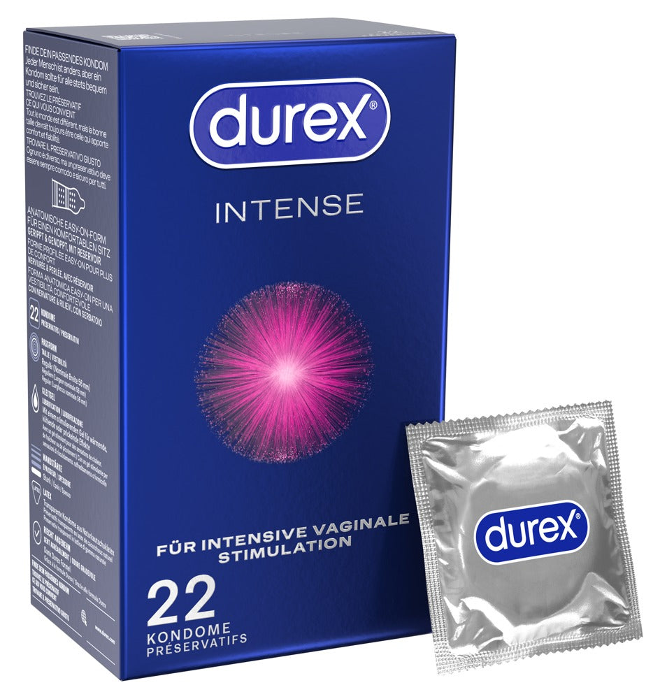 Durex Intense Orgasmic · stimulační kondomy (22 ks)