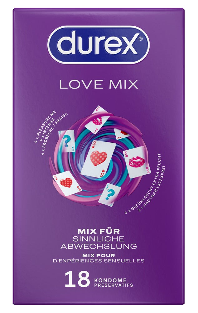 Durex Love Mix · mix kondomů v pěti variantách (18 ks)