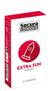 Secura Extra Fun · žebrované kondomy (12 ks)