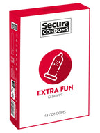 Secura Extra Fun · žebrované kondomy (48 ks)