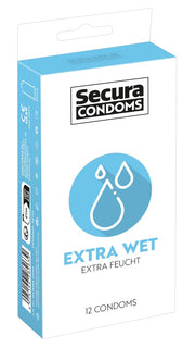Secura Extra Wet · kondomy s extra lubrikací (12 ks)