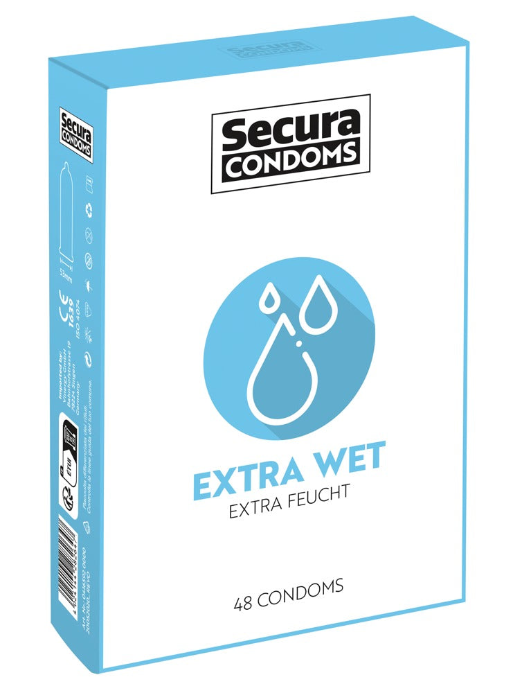 Secura Extra Wet · kondomy s extra lubrikací (48 ks)