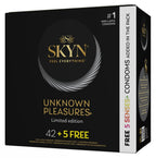 SKYN Unknown Pleasures 42+5 · mix bezlatexových kondomů (47 ks)