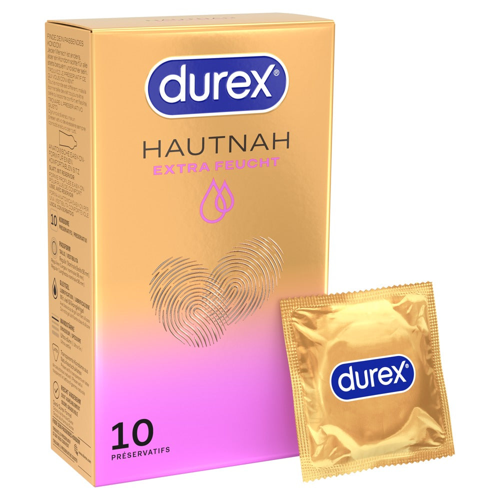 Durex Hautnah Extra Feucht · ultratenké kondomy s extra lubrikací (10 ks)