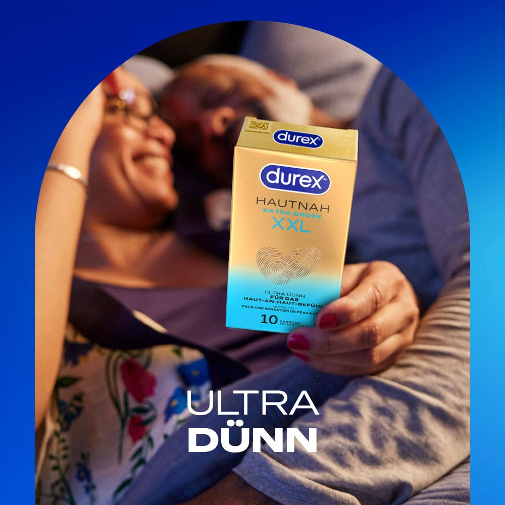 Durex Hautnah Extra Groß · ultratenké XXL kondomy (10 ks)