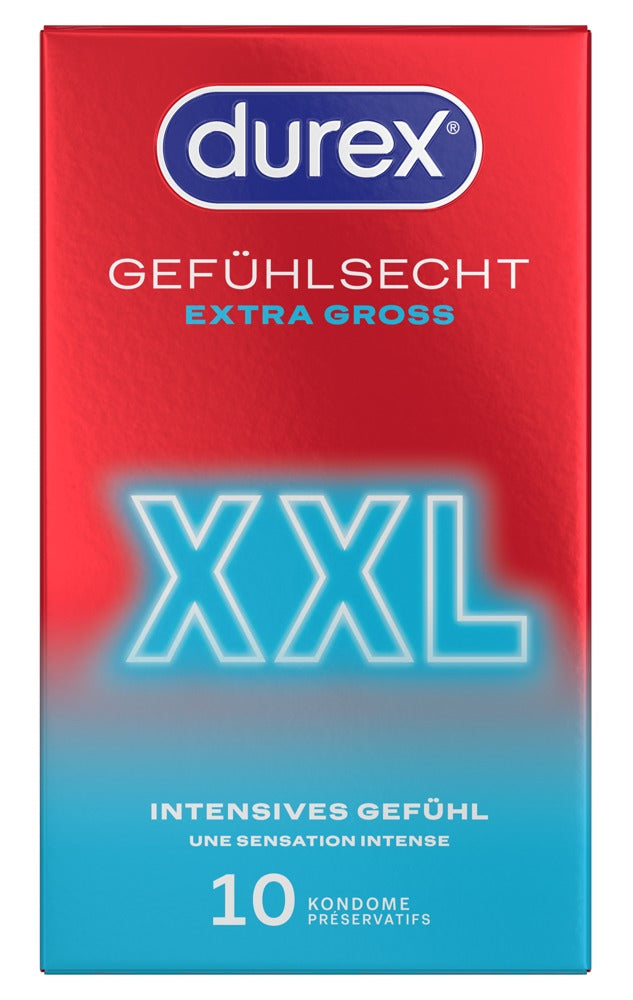Durex Gefühlsecht Extra Groß · tenké XXL kondomy (10 ks)