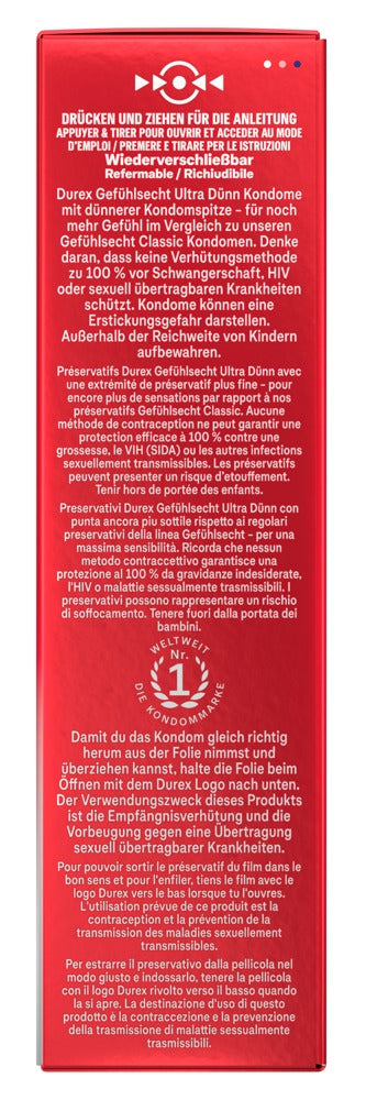 Durex Gefühlsecht Ultra Dünn · ultratenké kondomy (10 ks)