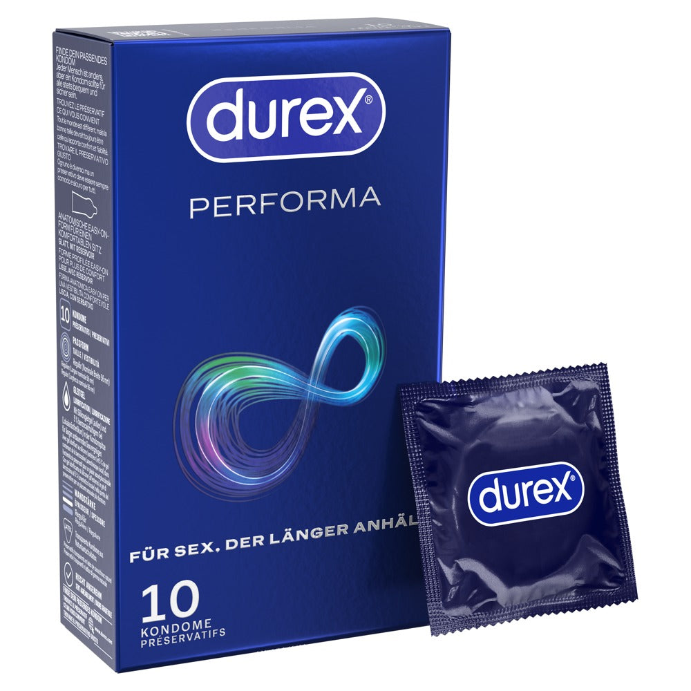 Durex Performa · kondomy s benzokainovým gelem (10 ks)