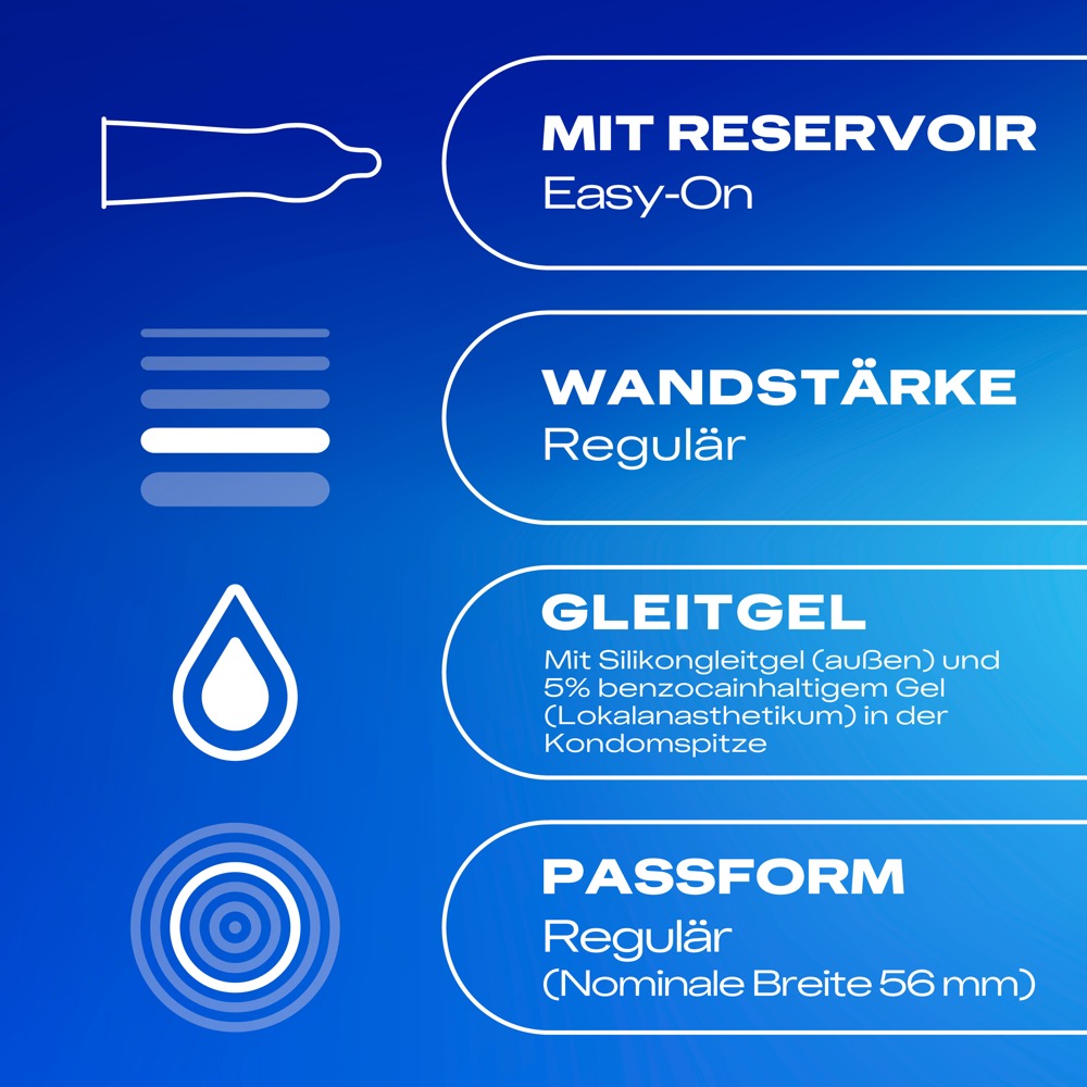 Durex Performa · kondomy s benzokainovým gelem (10 ks)