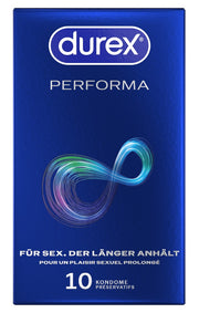 Durex Performa · kondomy s benzokainovým gelem (10 ks)