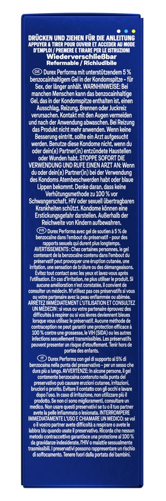 Durex Performa · kondomy s benzokainovým gelem (10 ks)