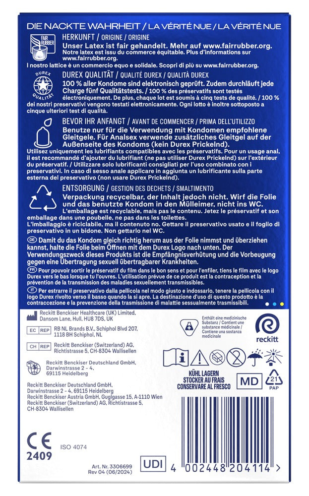 Durex Performa · kondomy s benzokainovým gelem (10 ks)