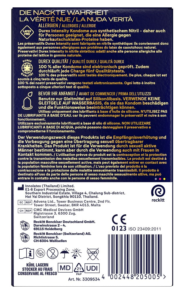 Durex Intensity Extra Groß · XXL kondomy bez latexu (8 ks)