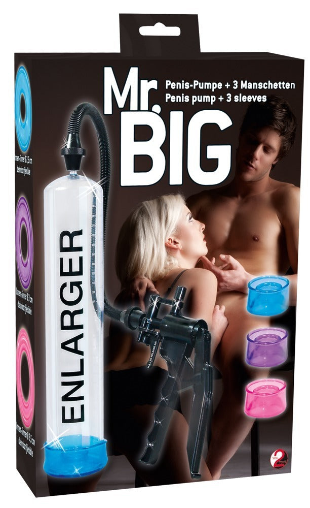 You2Toys Penis Pump Mr. Big · vakuová pumpa na penis se třemi návleky