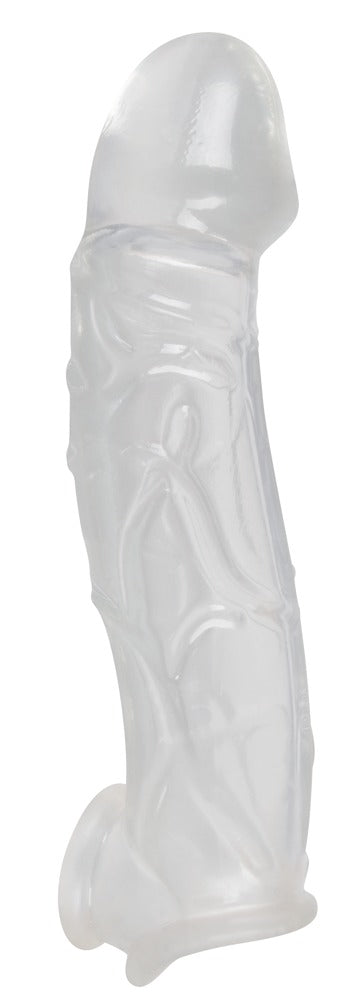 Crystal Clear Penis Sleeve · návlek na penis s prodloužením a kroužkem na varlata