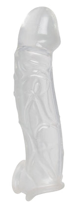 Crystal Clear Penis Sleeve · návlek na penis s prodloužením a kroužkem na varlata