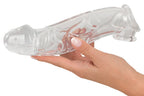 Crystal Clear Penis Sleeve · návlek na penis s prodloužením a kroužkem na varlata