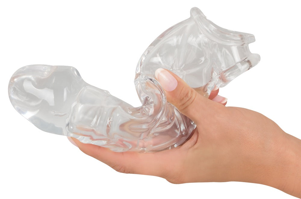 Crystal Clear Penis Sleeve · návlek na penis s prodloužením a kroužkem na varlata