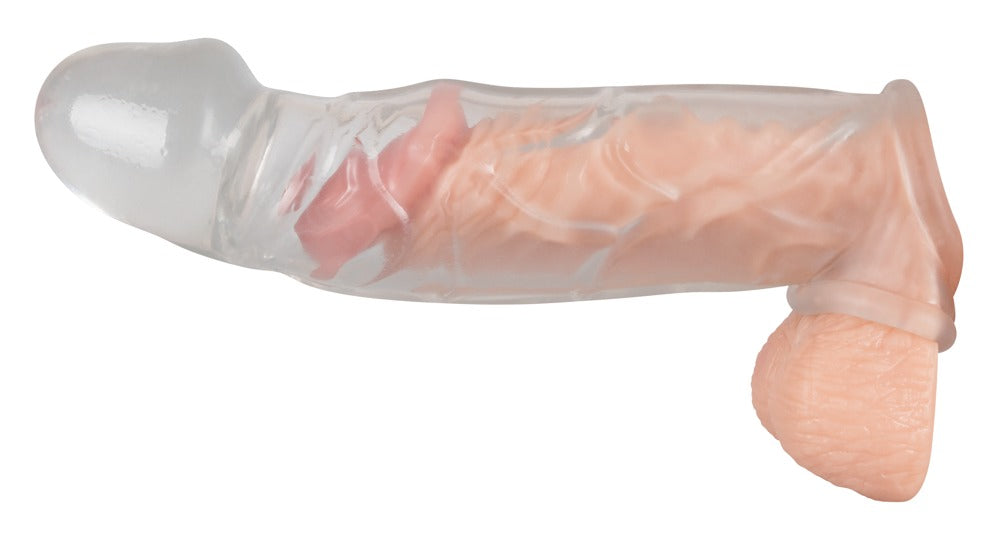 Crystal Clear Penis Sleeve · návlek na penis s prodloužením a kroužkem na varlata