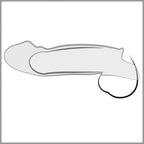 Crystal Clear Penis Sleeve · návlek na penis s prodloužením a kroužkem na varlata