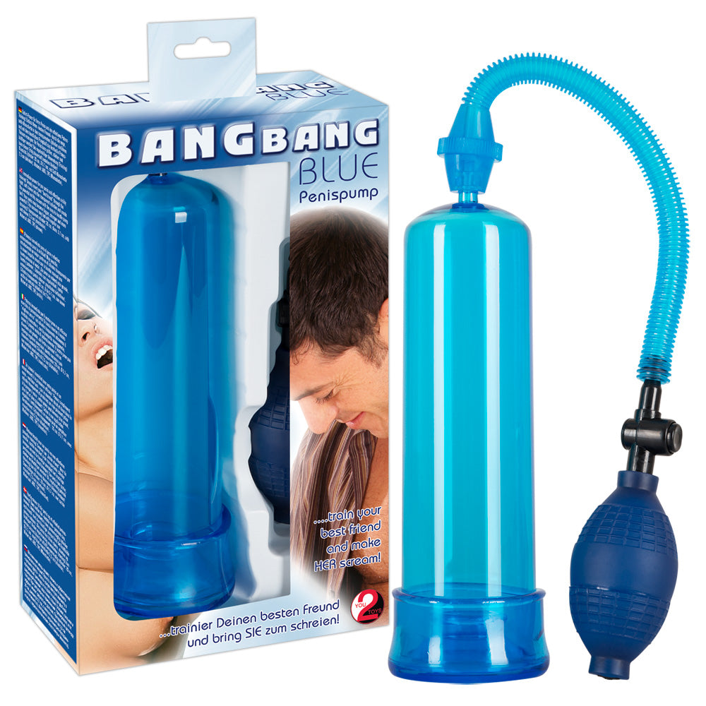 Bang Bang Penis Pump · vakuová pumpa na penis, modrá