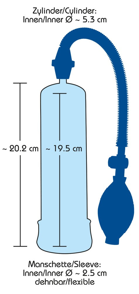 Bang Bang Penis Pump · vakuová pumpa na penis, modrá