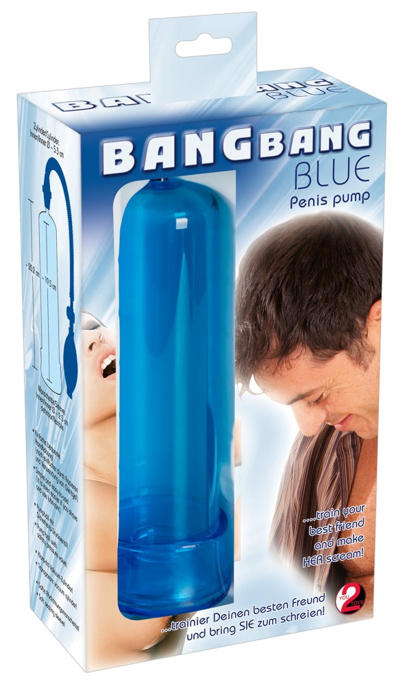 Bang Bang Penis Pump · vakuová pumpa na penis, modrá