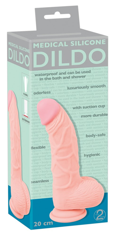 Medical Silicone Dildo 20 cm · realistické dildo s přísavkou