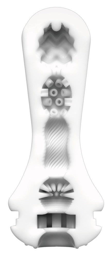 Tenga Flex Silky White · masturbátor s vakuovým efektem, bílá