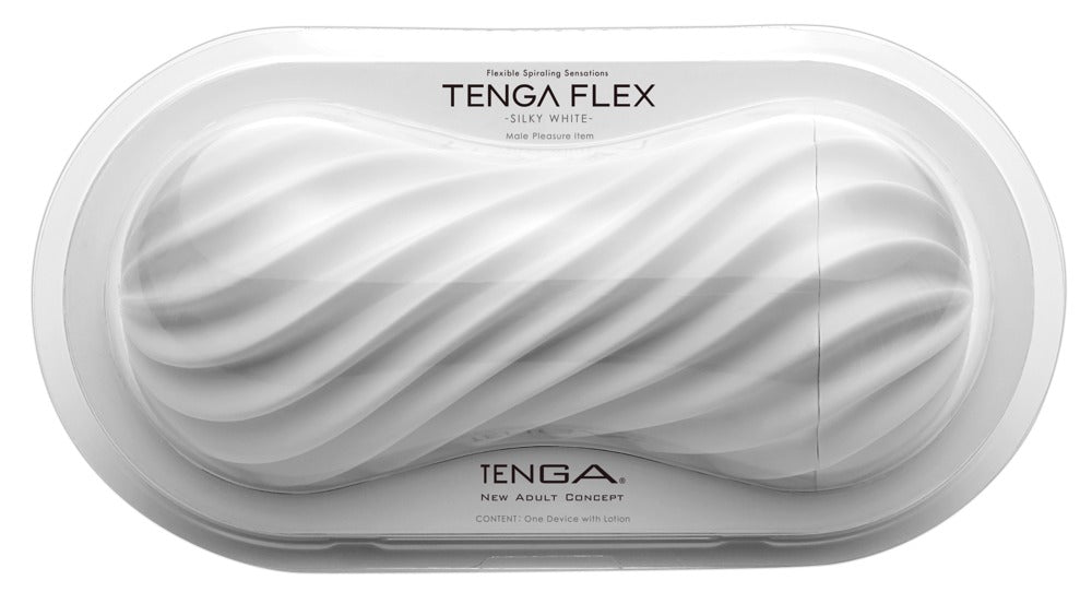 Tenga Flex Silky White · masturbátor s vakuovým efektem, bílá