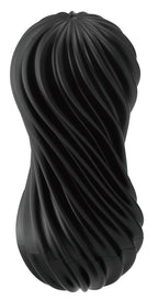 Tenga Flex Rocky Black · masturbátor s vakuovým efektem, černá