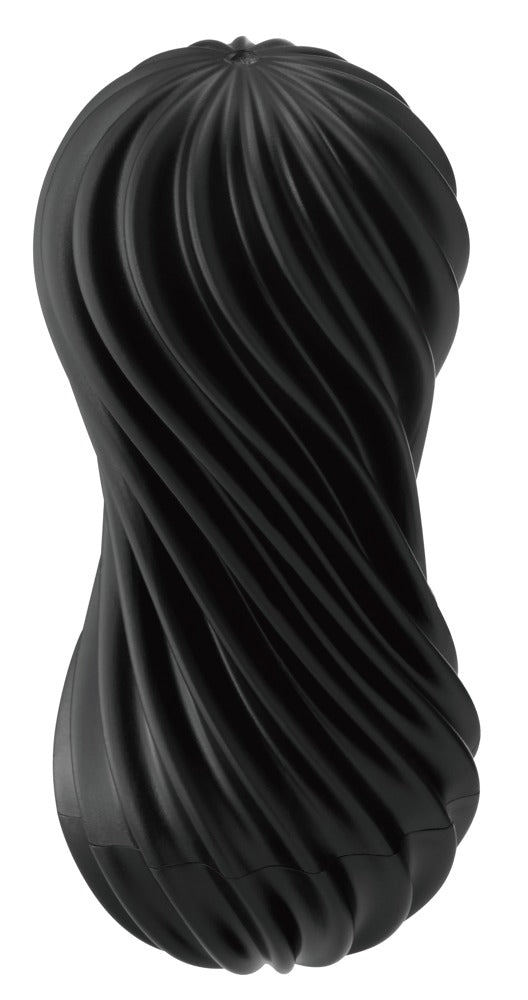 Tenga Flex Rocky Black · masturbátor s vakuovým efektem, černá