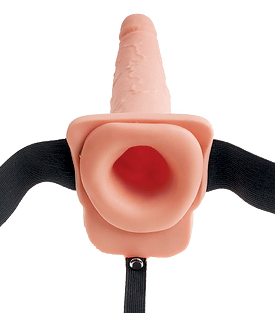 Fetish Fantasy Hollow Strap-on Squirting · duté připínací dildo · 21,6 cm