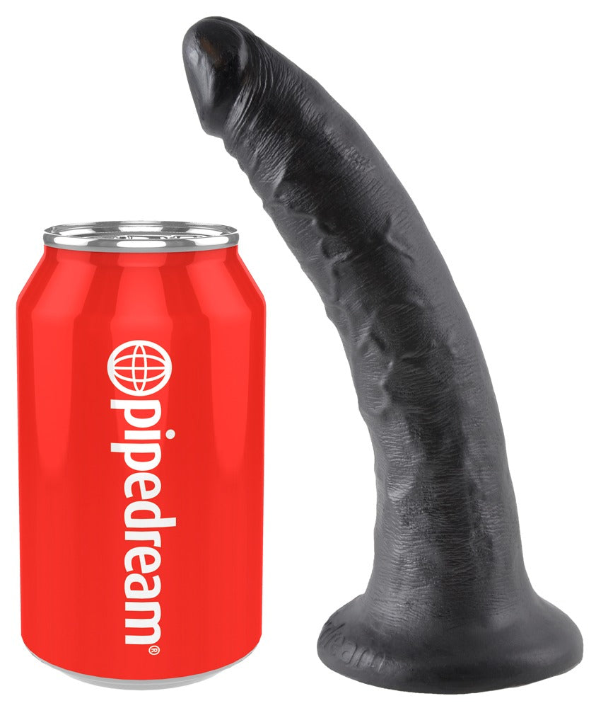 King Cock 7 inch · realistické dildo s přísavkou · tmavá