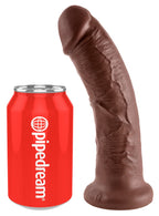 King Cock 8 inch · realistické dildo s přísavkou, hnědá